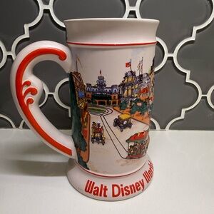 Vintage Disney Mug/Stein with Red and Multicolor Design